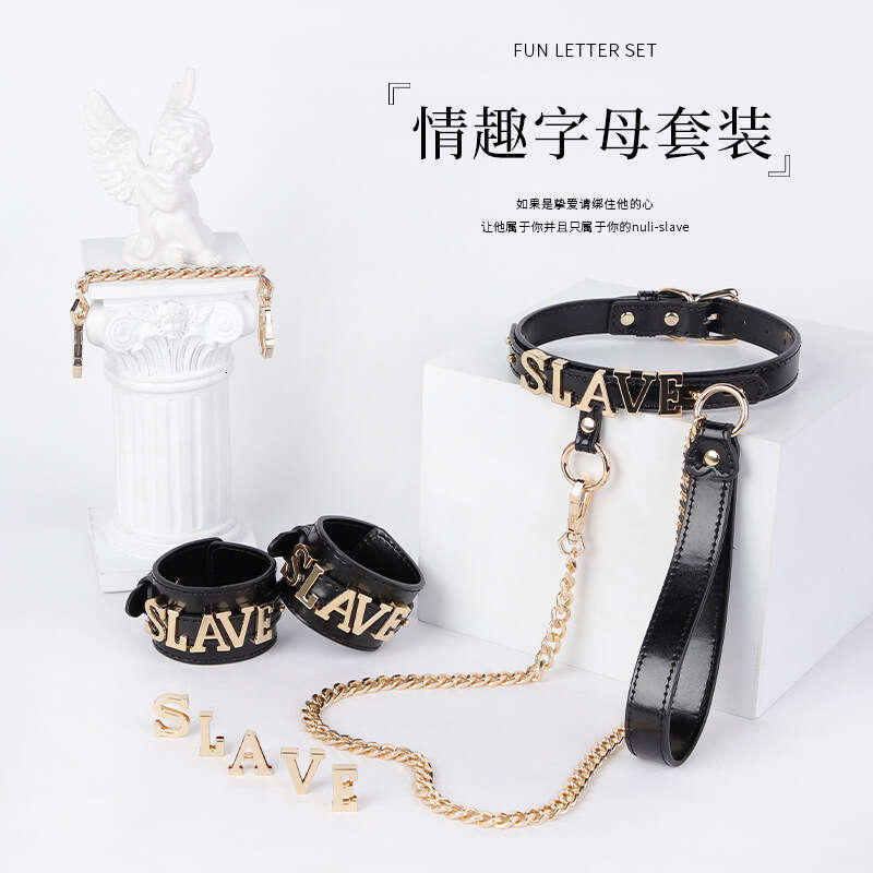 SM sex toy female slave training restraint set slave handcuffs sex collar traction alternative adult products