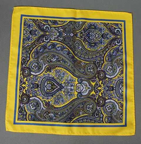 Fashion Pocket Square 34*34cm Paisley Dots Floral Hanky For Man Business Wedding New Style Splicing Handerkerief PartyX240921