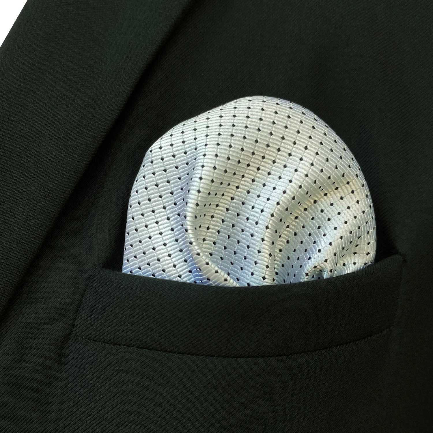 Colorful Mens Pocket Square Multicolor Dot Paisley Classic Wedding Silk Handkerchief Business Jacquard HankyX240921