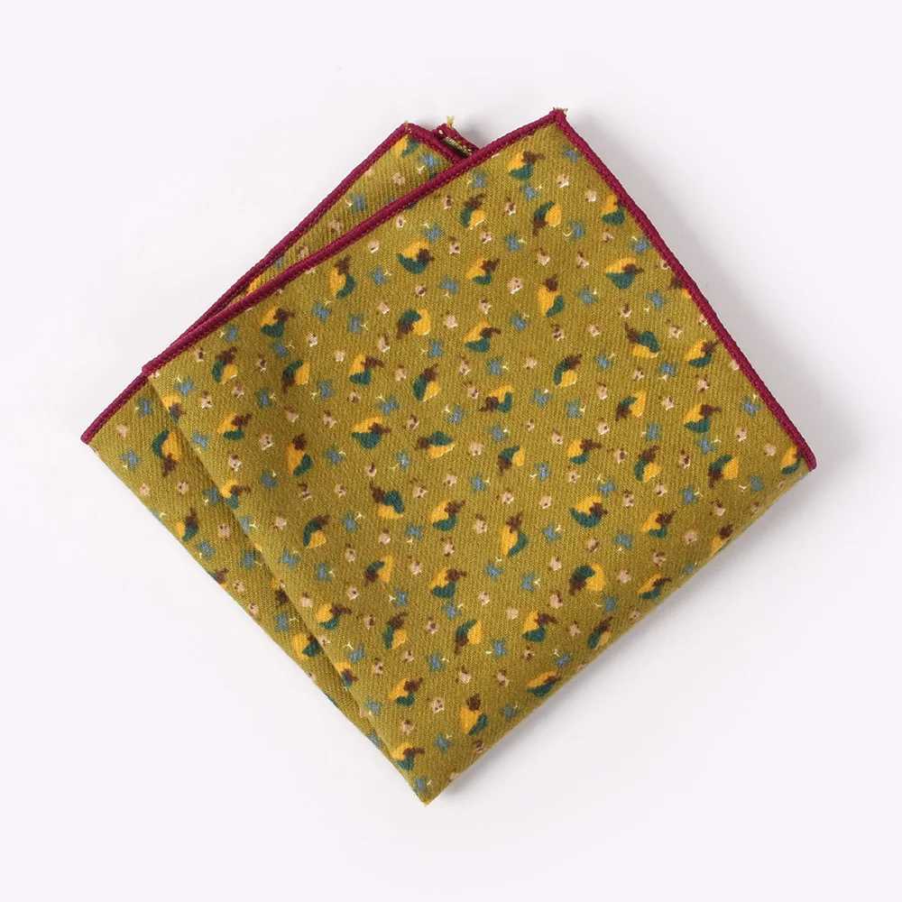New High Quality Mens 100% Cotton Flower Handkerchief For Man Wedding Print Pocket Square Chest Towel SuitS Hankies 23*23cmX240921