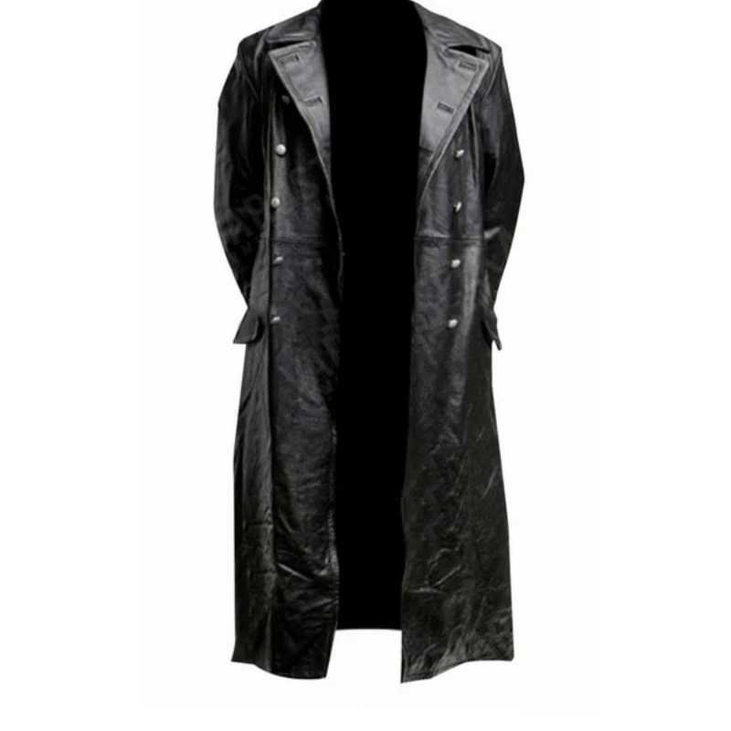2024 Spring Mens Artificial Leather Ditch Fashion Long Sleeve Autumn Windproof Coat Ultra Thin Leather Jacket Mens Pu Jacket Coat W240918