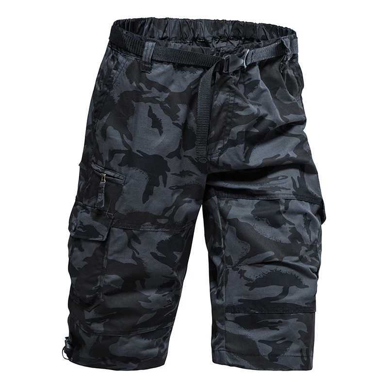 Mens Summer Casual Shorts Cotton Overalls Multi Pocket Knee Shorts American Style Sports Short PantsX240921