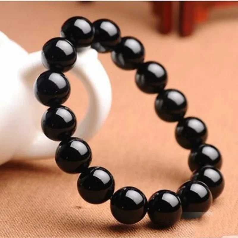 Pulsera Fashion Black Tourmaline Bead Bracelets Women Healing Crystals Yoga Meditation Jewelry Bangles Gift Creative X240921