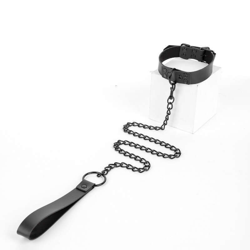 SM Props Sex Collar Female Industrial Punk Style Binding and Binding Traction Collar Alternative Sex Products Delivery