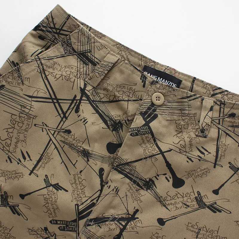 Camouflage Long Length Cargo Shorts New Men Summer Casual Cotton Hot Breeches Baggy Multi Pocket Capri Pants Tactical ShortX240921