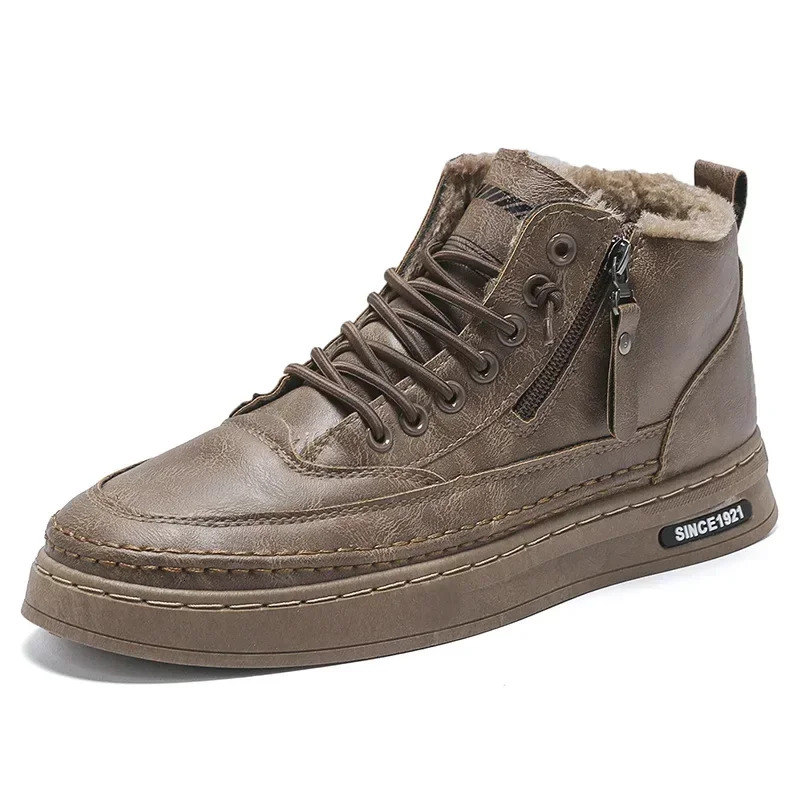 2024 New Designer Shoes Men's Winter Warm Cotton New Classic Fashion Retro Plush Comfortable Anti slip Snow Boots Outdoor Sports and Leisure Shoe
