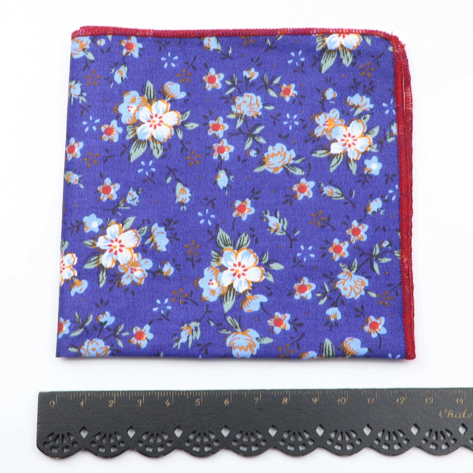 Light Color Floral Handkerchief 100% Cotton Print Flower Pattern Hanky For Men Women Casual Wedding Party Pocket Square GiftX240921