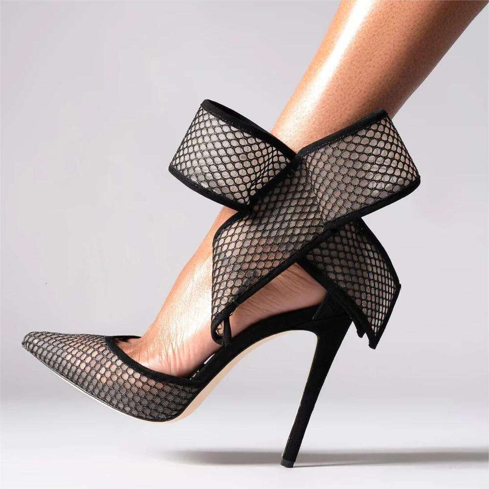 Bow Stiletto High Heels Sexy Point Toe Shoes Women Summer Sapatos Femininos De O Red Dress Party Sandals New Fahion Slippers