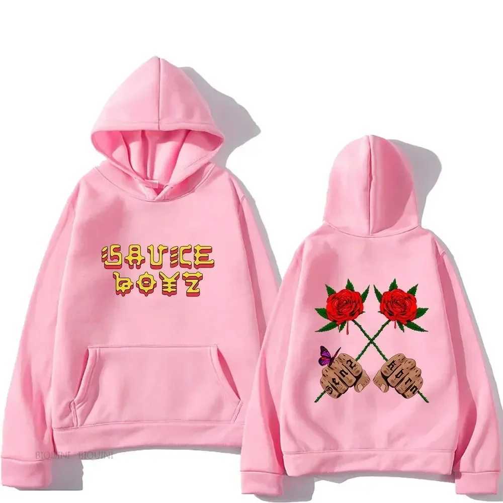 Autumn/Winter Hoodie Sportswear Eladio Carrion Sauce Boyz Monarca Hip Hop Sportswear Mens Hoodie Winter Clothing W240921