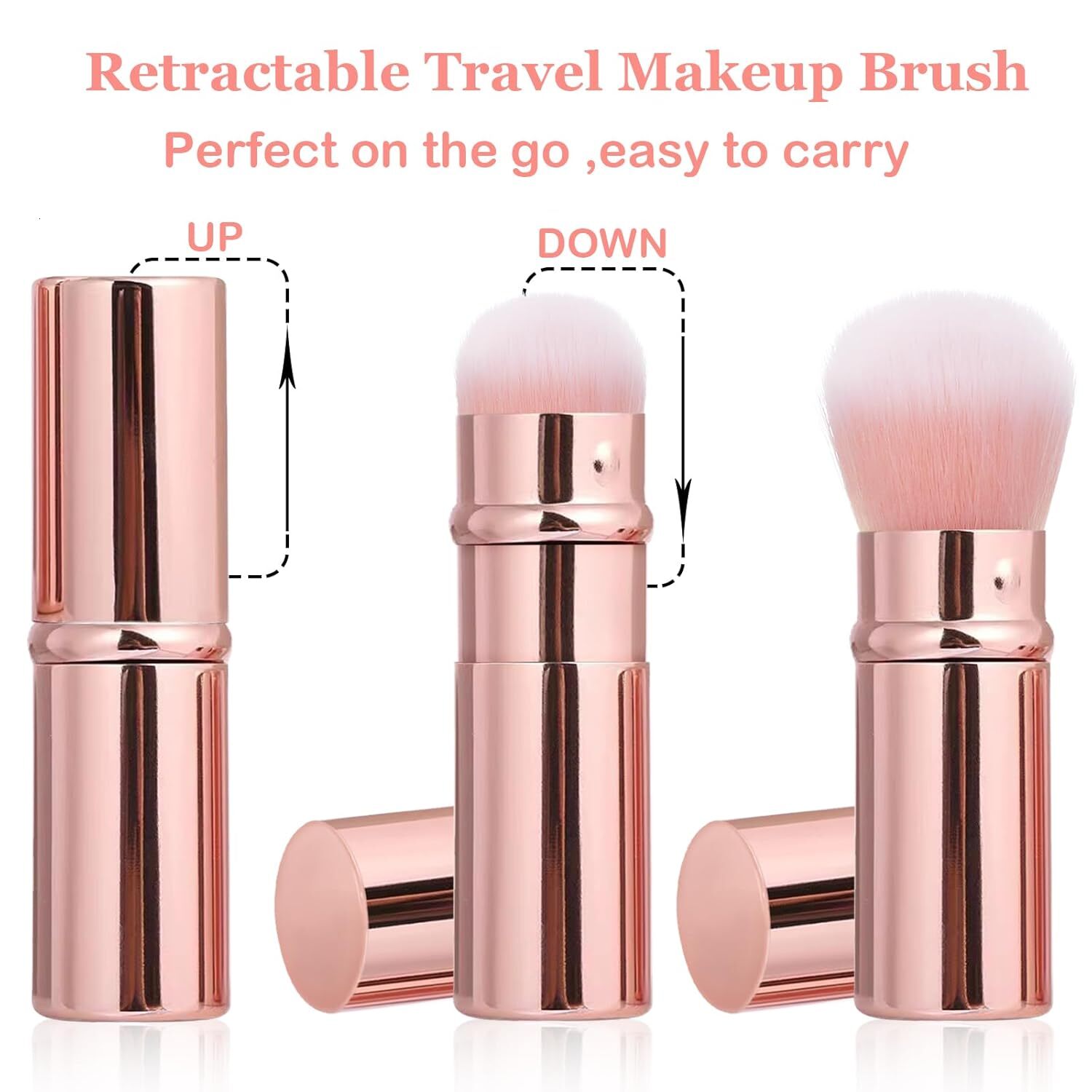 retractable spray gun kabuki brush suitable for all facial makeup and liquid foundation suitable for liquid face cream and foundation makeup aluminum 