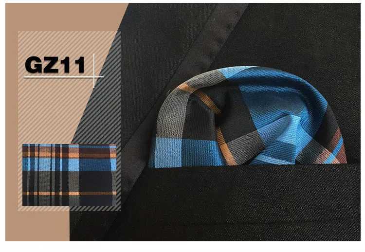 GUSLESON NEW Mens Colorful Plaid Handkerchiefs Casual Wedding Hankies Business Casual Square PocketsX240921