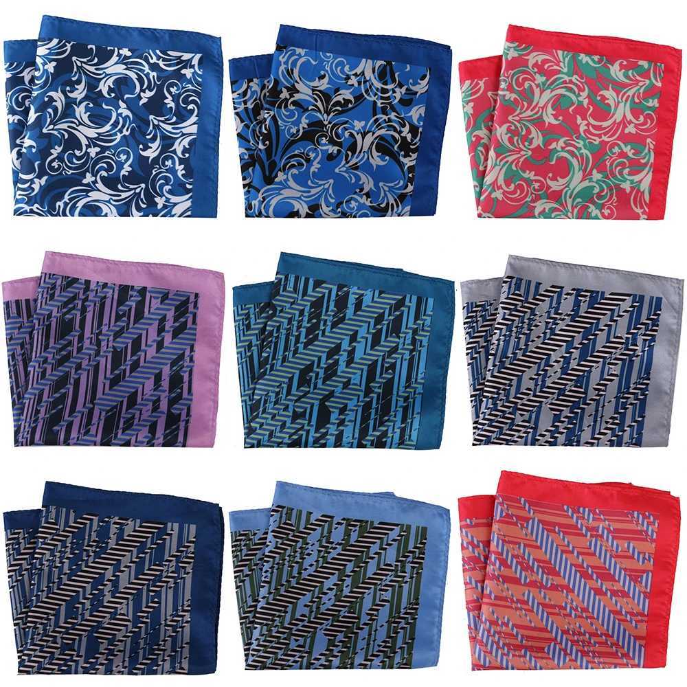 Tailor Smith Men Pocket Squares Printed Lips Floral Paisley Business Chest Towel Pocket Hanky Handkerchiefs Hankies ScarvesX240921
