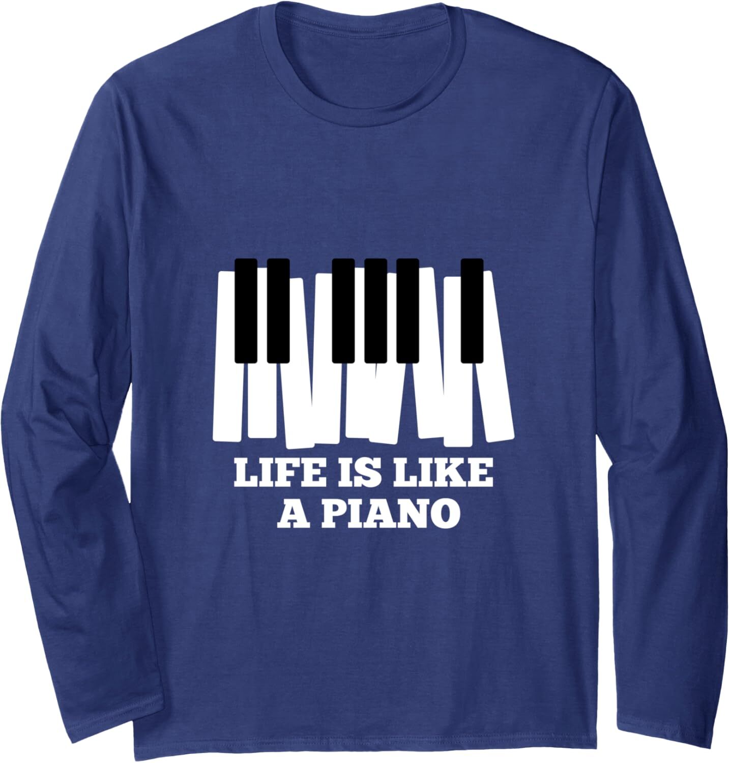 Long Sleeve Shirts for Men sweatshirt Life Is Like A Piano Musician Piano Player Gift Long Sleeve Tee Streetwear Casual tops clothes