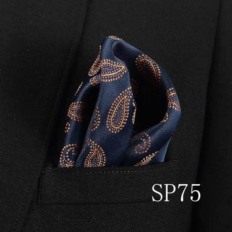 Vangise Mens Pocket Squares Dot Pattern Blue Handkerchief Fashion Hanky For Men Business Suit Accessories 22cm*22cmX240921