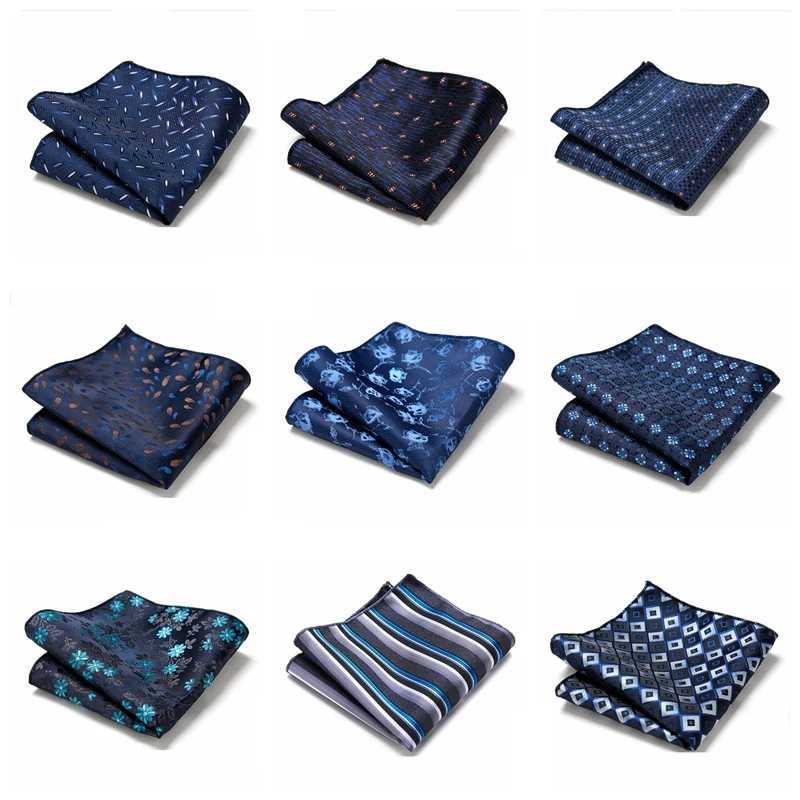 Paisley Hanky Floral Pocket Square Fit Men Suits Wedding Party Fashion Business Handkerchief Navy Blue Pocket Hanky Red SquareX240921