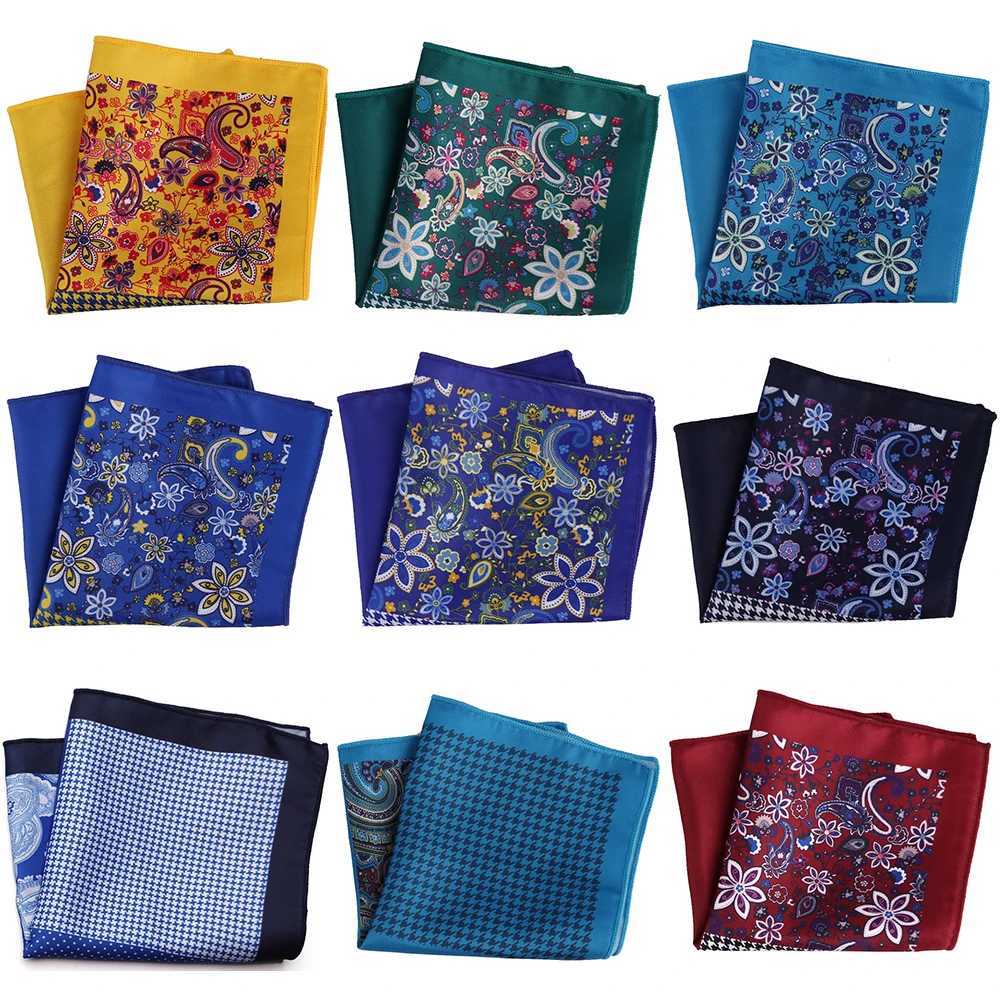 Paisley Floral Plaid Stye Hanky 9 color options W240921