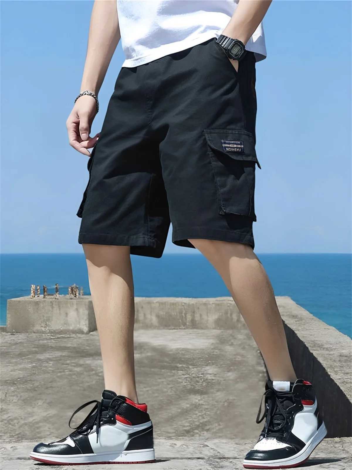 Cool Cargo Shorts for Men and Women Summer Jacquard Shorts Casual Loose Fashion Instagram Outdoor Sports Pants Beach PantsX240921