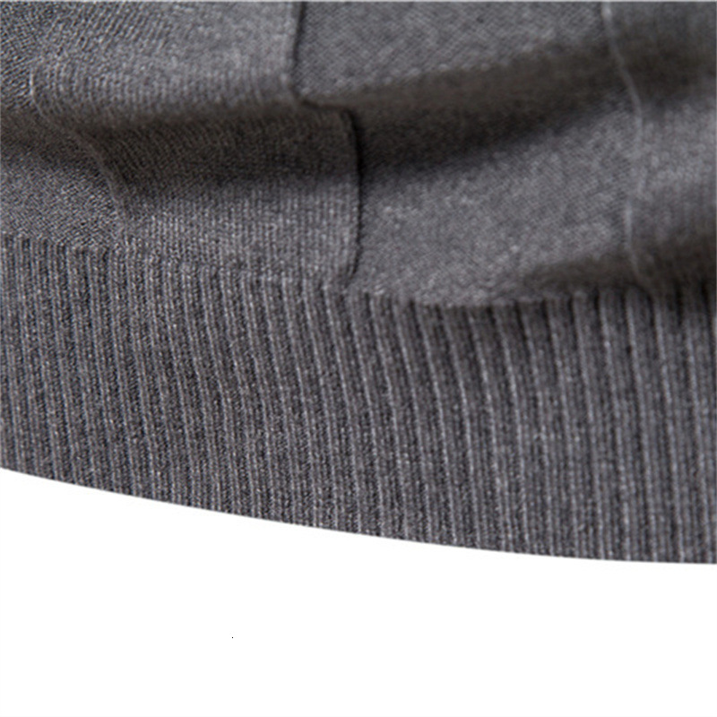 Large Mens Sweater Solid Men's Pullover New Male Neck Casual Knitted Thermal Underlay Shirt High Quality Men Clothing