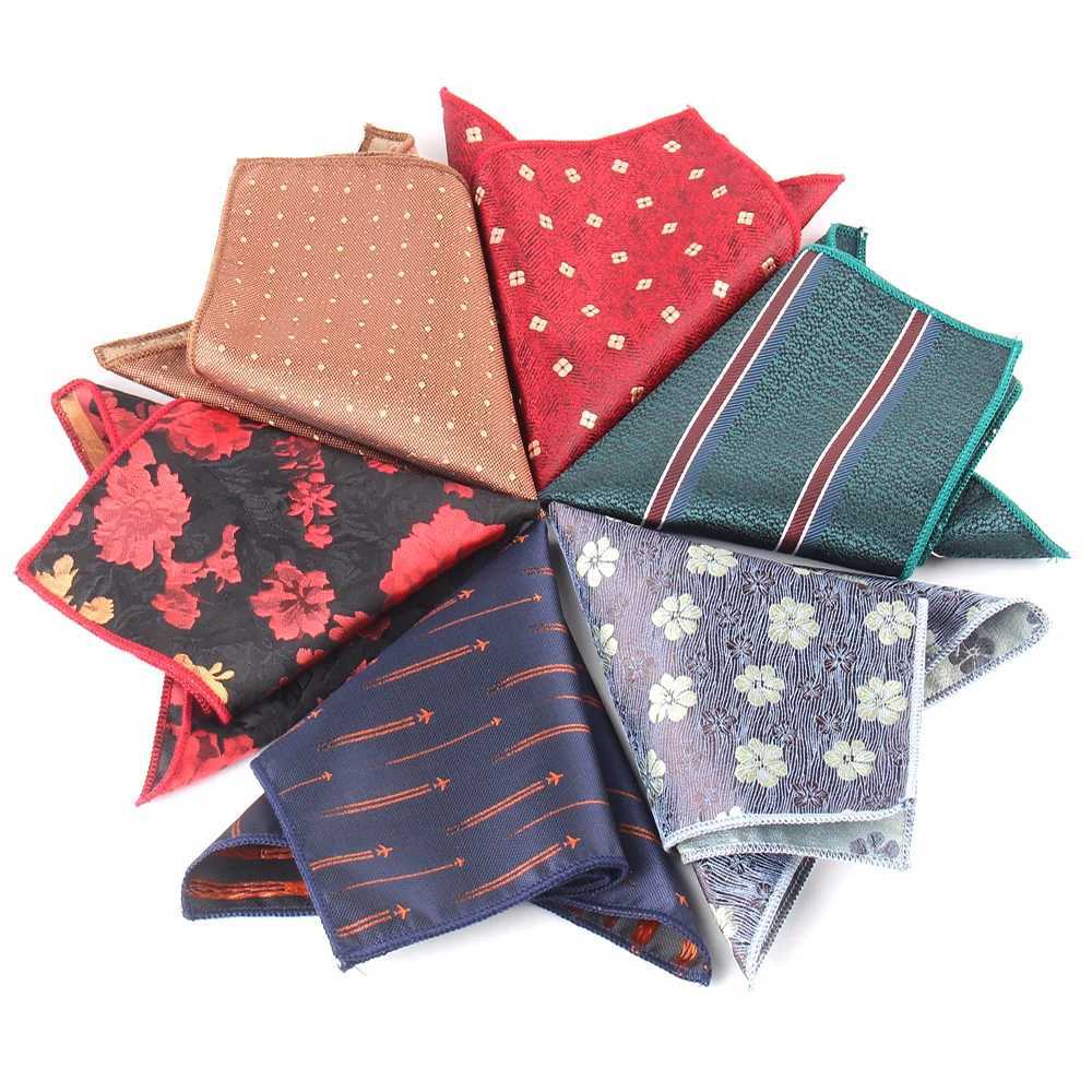 New Floral Pocket Square For Men Chest Towel Wedding kerchief Gentlemen Striped Hankies Mens Handkerchief Striped Pocket TowelX240921