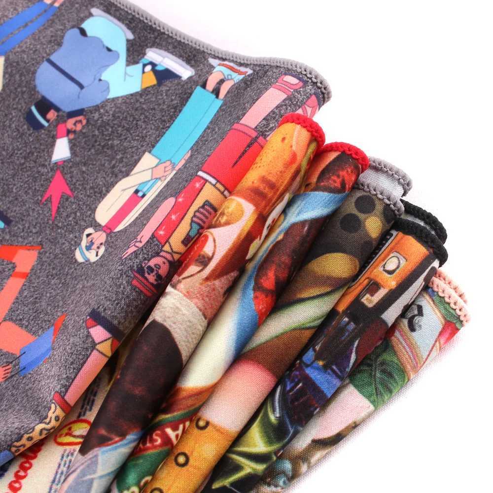 Funny Print Pocket Squares Vintage Printed Suit Handkerchiefs Luxury Men Hanky Accessories for giftX240921