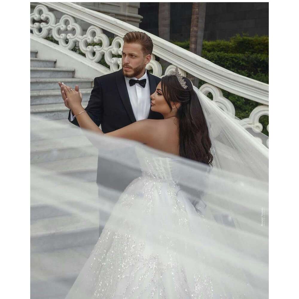 A E Sweetheart Wedding Dress White Crystal Bridal Gowns Custom Made Beading Vestido De Novia