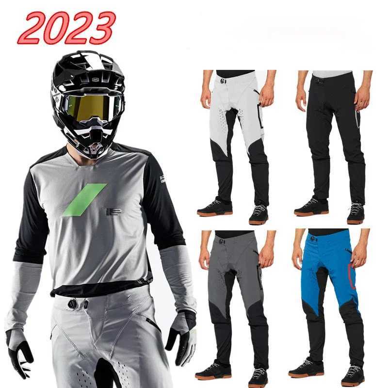 Mens MTB BMX ATV XC DH Knob Button Cycling Pants Stretch Mountain Bike Downhill Pants Off-road Motorcycle Enduro Riding Pants Y240921
