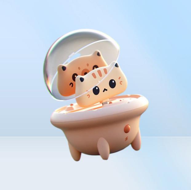Cell Phone Repairing Tools Mini 2 In 1 Power Bank Cute Cat Portable Powerbank With LED Night Light Small External TypeC Charger972