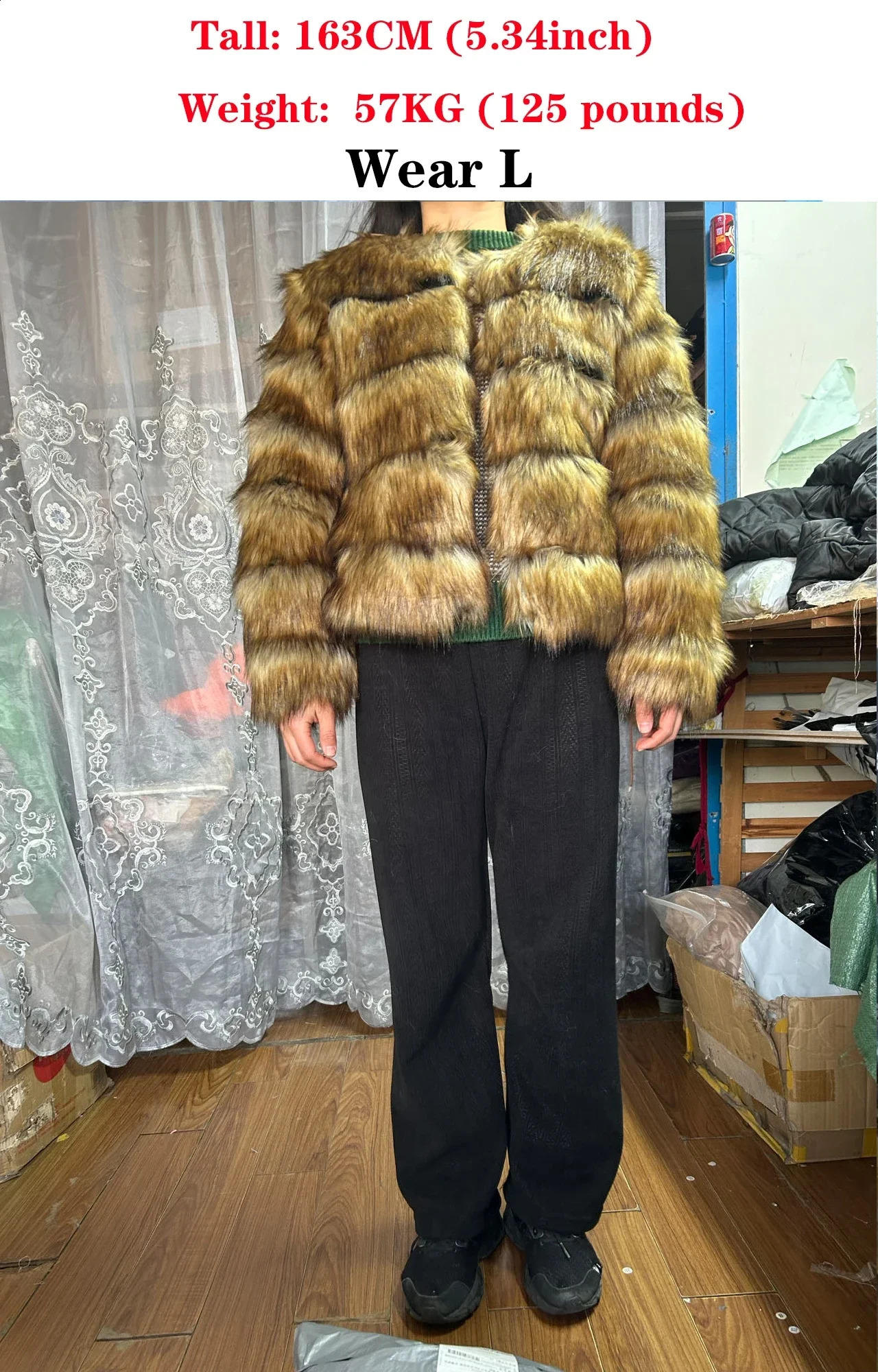 Faux Raccoon Fur Coat Women Jacket Coat Women Winter Fluffy Jacket Thick Warm Furry Fur Outwear Faux Fur Coat 240909 - view 4
