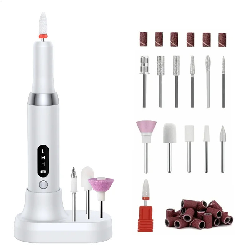 Electric Nail Polisher Drill Bits Professional Nails Grinding Polishing Dead Skin Removal Art Sanding File Pen Manicure Machine 240920