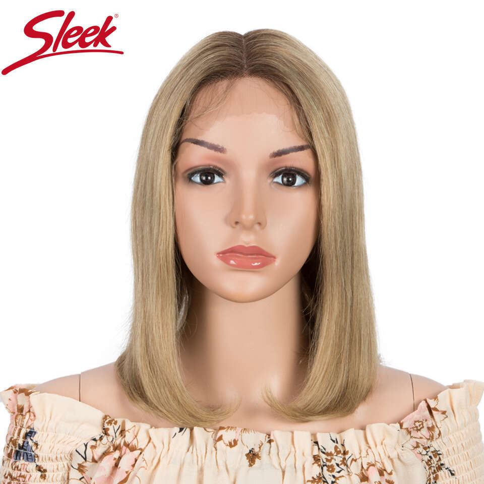Short Human For Women Gold 100% Real Ready To Wear 613 Blonde Colored Hair 13X6X1 Bob Lace Front Wigs
