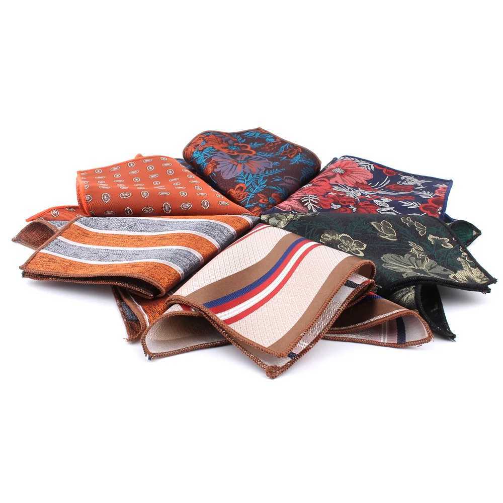 Mens Jacquard Pocket Square Womens Striped Chest Towel Hanky Gentle Kerchief Mens Set Handkerchie Flower Pocket Towel W241213