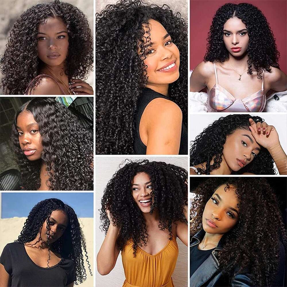 Mongolian 13x4 Front Human Hair Wigs Kinky Curly Lace Closure Wig For Women 180 Density
