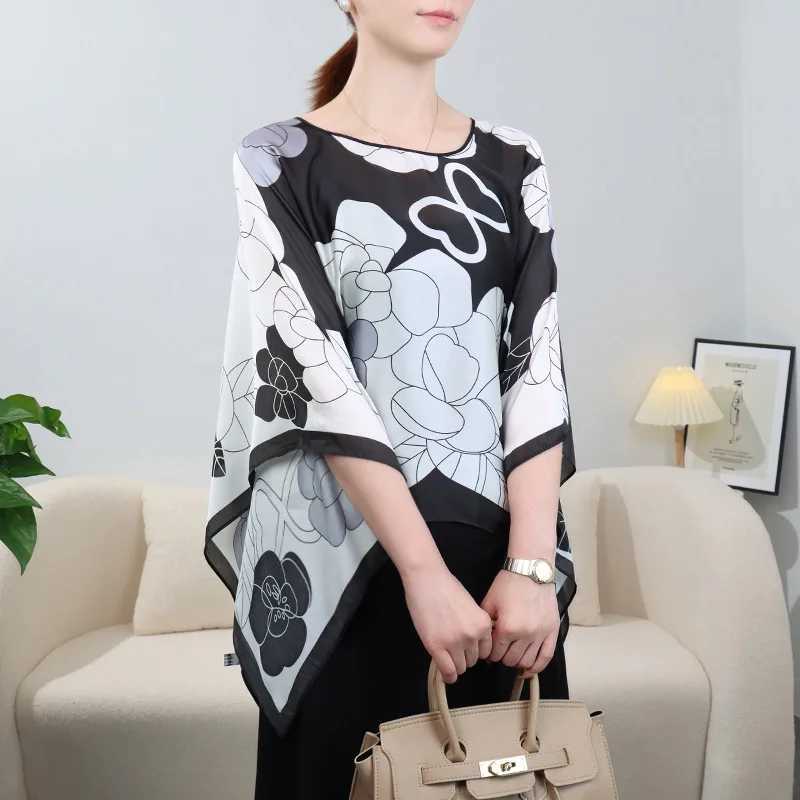 Poncho Pullover Shawl Sun Protection Scarf new paradigm scarf paired with loose summer sun protection casual clothing P11 W240921