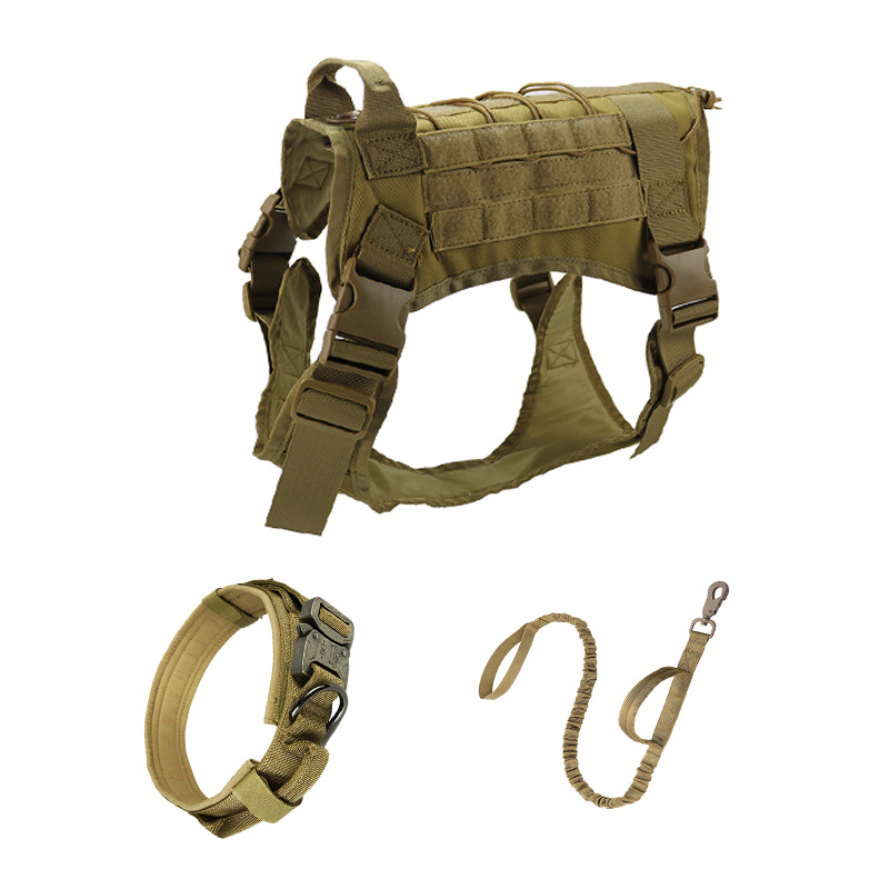 Halloween Outdoor dog Tactical Vest Nylon camo waistcoat with strap for medium and large dog tactical training