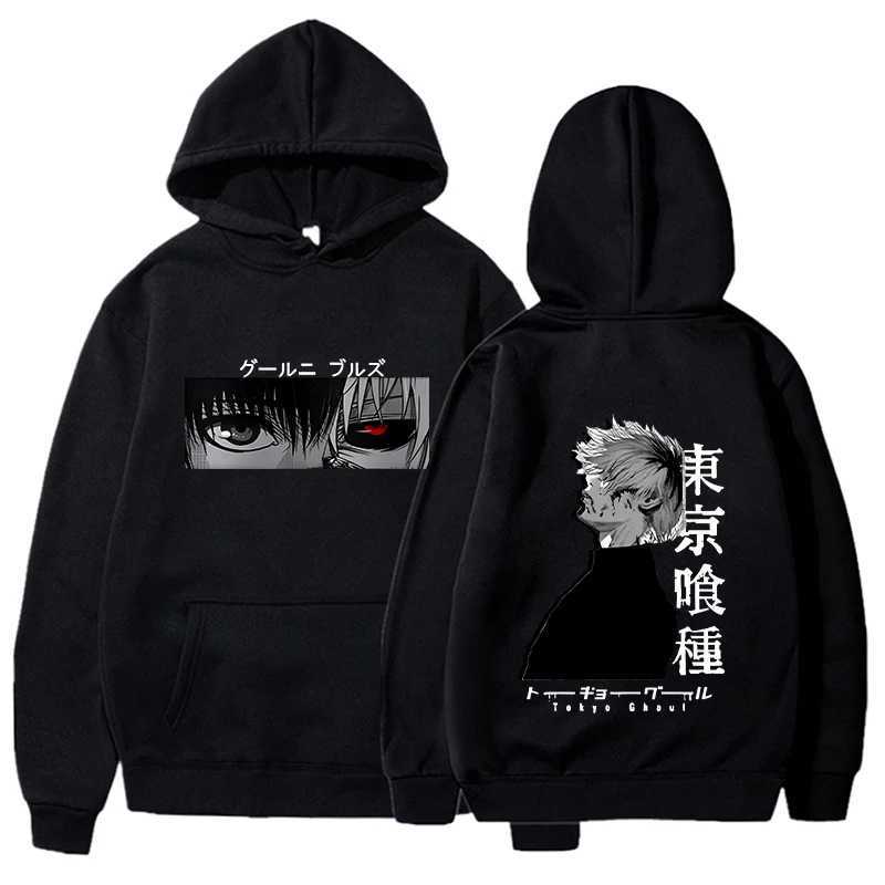 Japanese anime Kaneki Ken hoodie mens fashion trend manga printed sweater autumn winter casual loose Pullover streetwear W240921