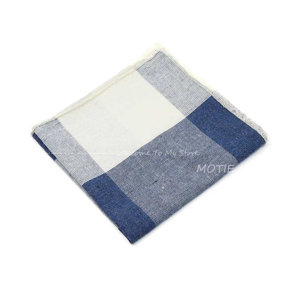 Fashion Classic Cotton Plaid Black Hankerchiefs Wedding Suit Hankies Casual Mens Pocket Square Handkerchiefs For Wedding GiftsX240921