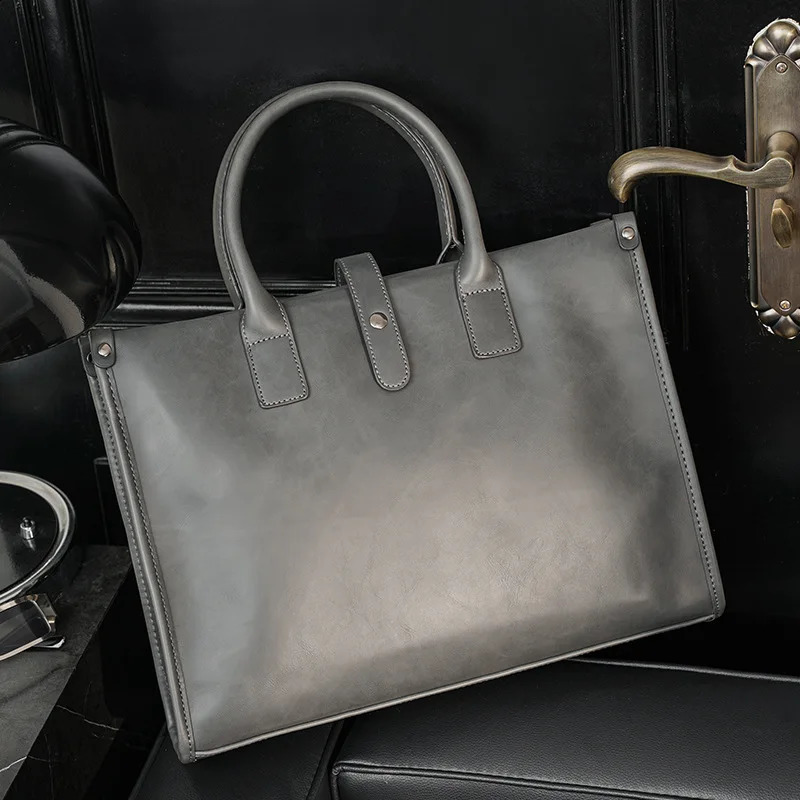 Mens briefcase mens handbag Messenger Across shoulder bag Korean style office and business large capacity teachers 240919