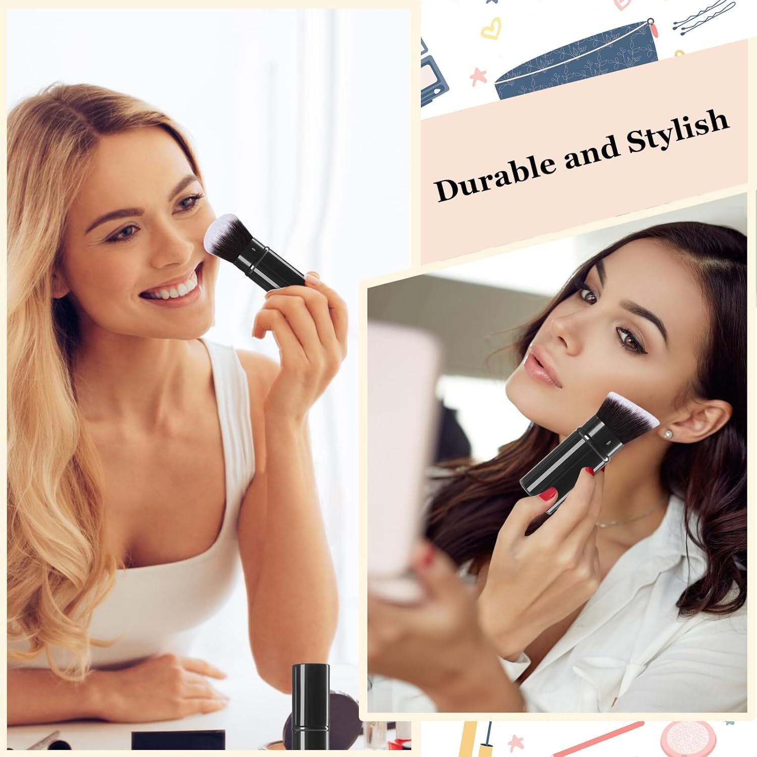 retractable spray gun kabuki brush suitable for all facial makeup and liquid foundation suitable for liquid face cream and foundation makeup aluminum 