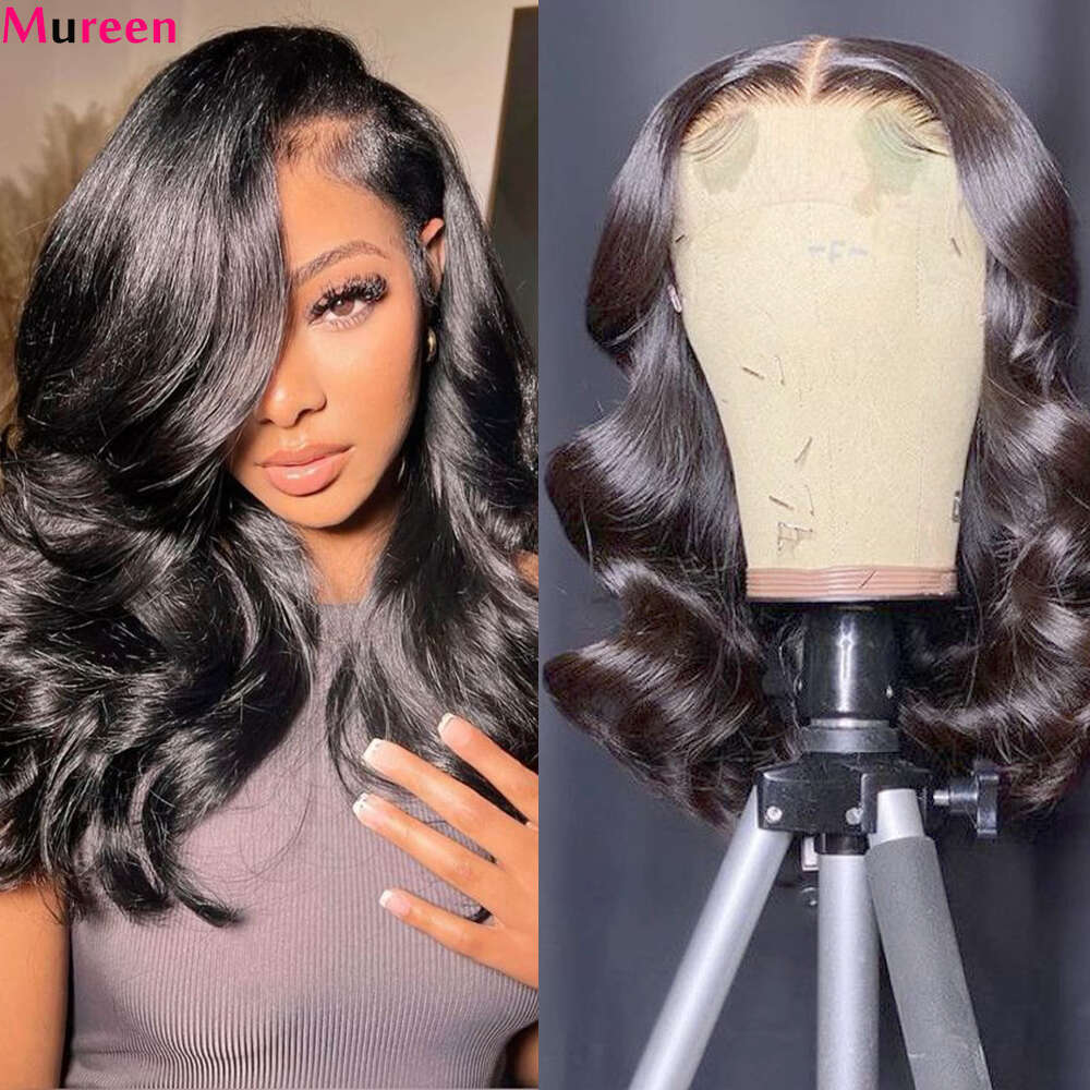 Mureen 250% Density Body Wave Wear And Glueless Bob For Women Ready To Go Wigs 4x4 Lace Closure Wig Human Hair