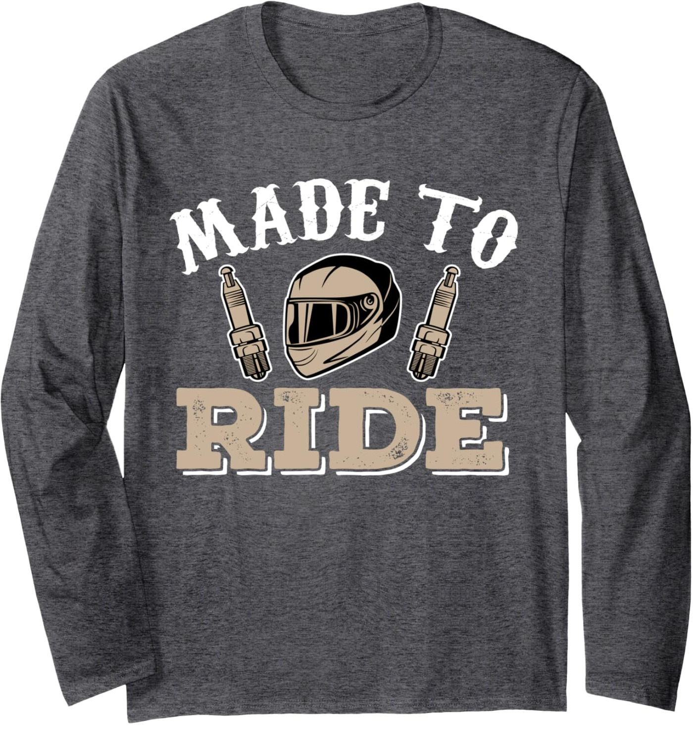 Long Sleeve Shirts for Men sweatshirt Funny Made To Ride Motorcycle Racer Biker Moto Driver Gift Long Sleeve Tee Streetwear Casual tops clothes