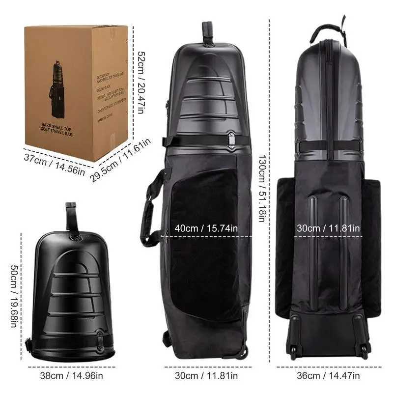 Hard shell golf aviation bag cover with wheels standard golf bag protective cover golf club storage bag W240921