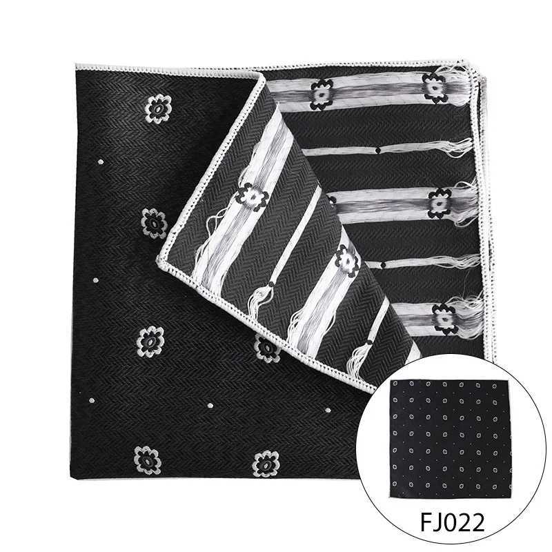 Mens Pocket Square Business Hanky Pocket Accessories Elegant Black Handkerchief Paisley Stripe Dot Fashion Design Men Suit HankyX240921