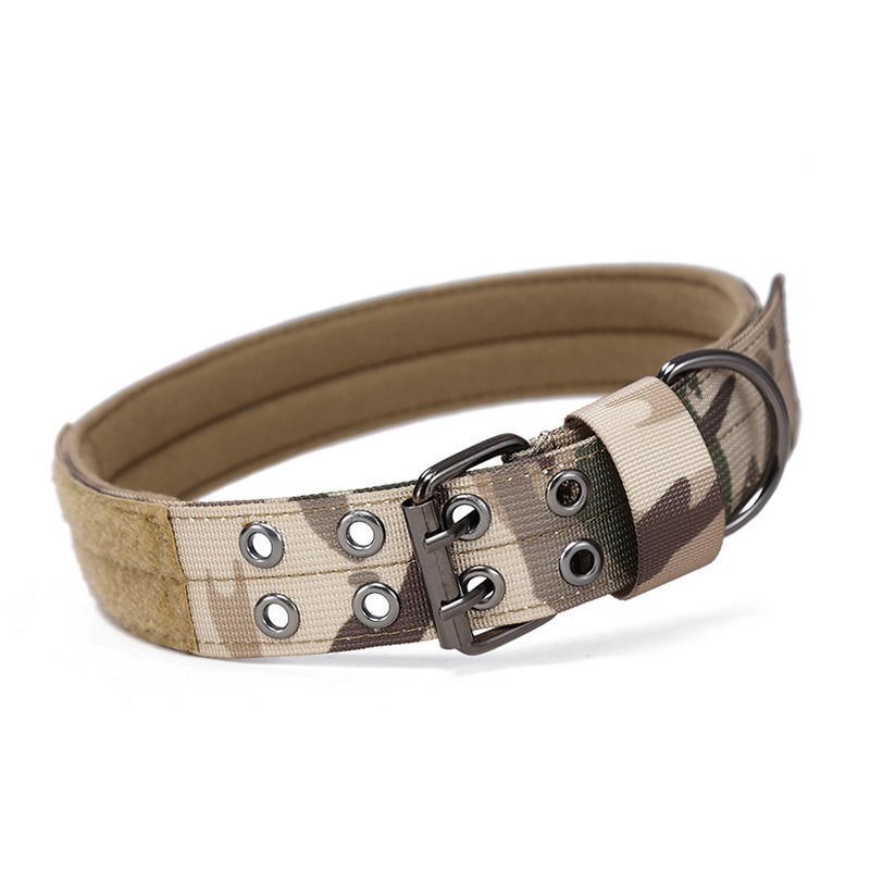 Halloween Cross-border tactical collar explosion-proof impact five-speed adjustment Golden Maud medium and large dog nylon leash pet collar