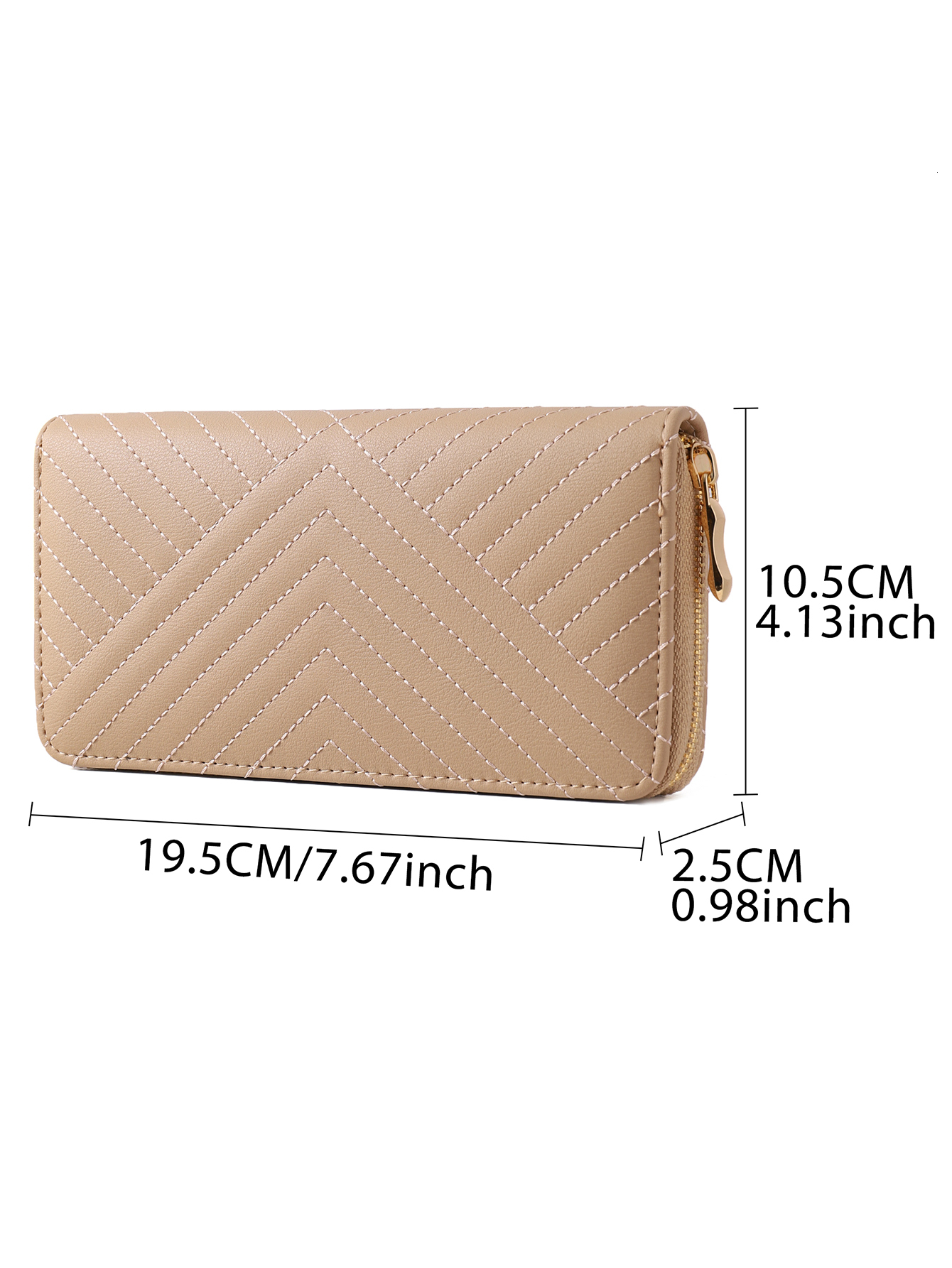New designer wallet, fashionable solid color PU wallet, girls' zipper printed handbag, simple temperament, simple sewing, e-coin wallet, free shi
