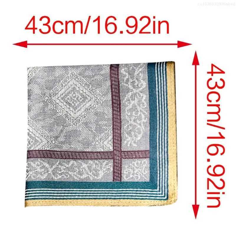 Cotton Handkerchiefs elegant pattern fashionable weaving mens Handkerchiefs are perfect for family and travel sweat absorption F0T4 W240921