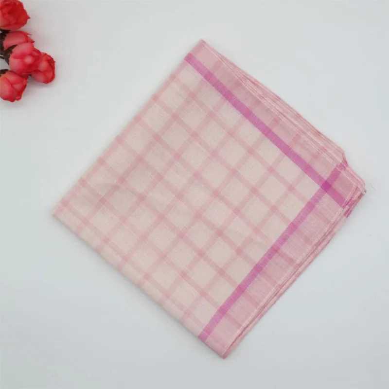 5pcs/Lot 29CM Luxury Cotton Stripe Lace Printed Women Square Handkerchief Ladies Hanky Children Baby Towel Party Christmas GiftX240921