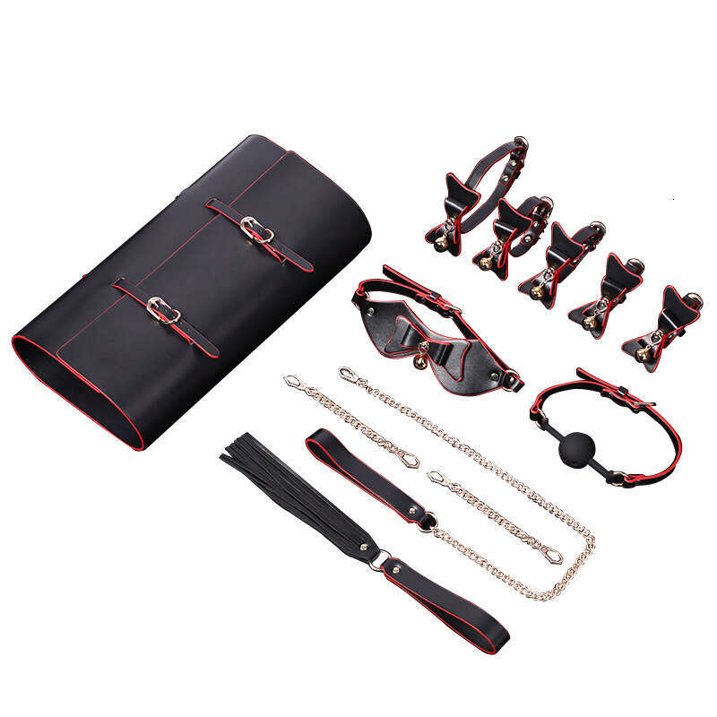 Alternative sex toy bow SM prop set with storage features, sex bell collar with traction and hair replacement