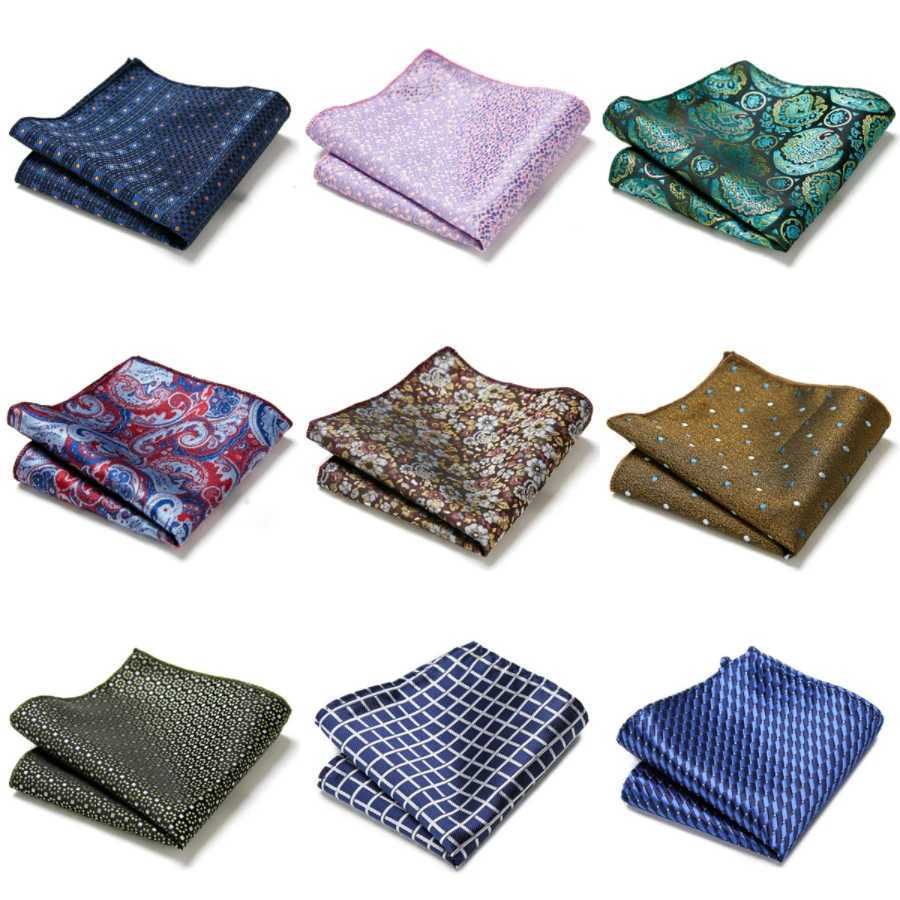 Pocket Square Handkerchief Nice Handmade Woven 100% Silk Hanky Pocket Square Printed hombre Pink Office Clothing accessoriesX240921