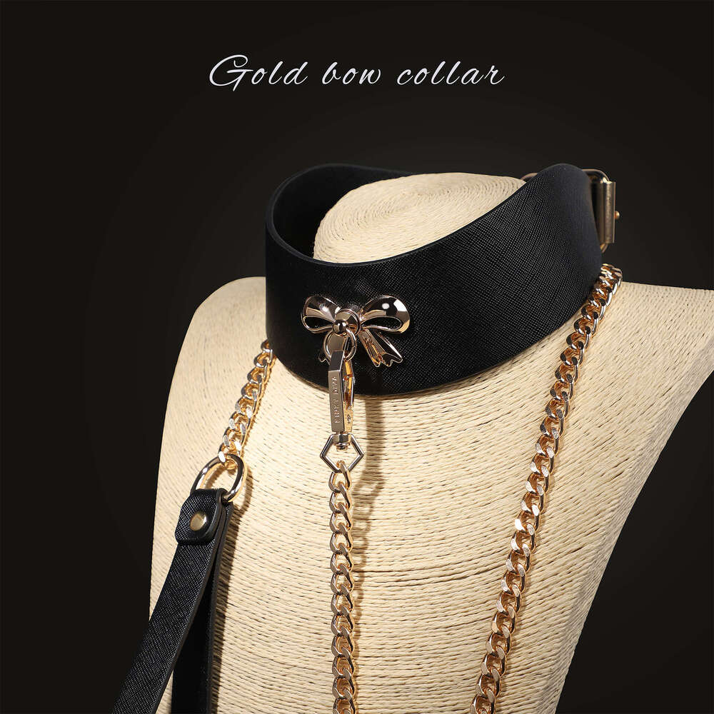 Sex toys SM props bow traction collar SM tuning restraint sex collar female alternative adult products