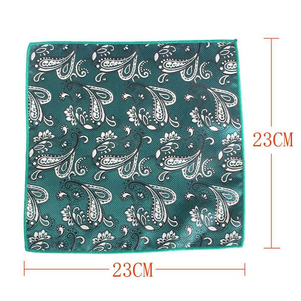 The new green patterned pocket square is suitable for men women flat chest towels weddings gentlemen Hanji mens sets and hand-held chief pocket towels